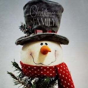 NEW Adorable Snowman Tree Topper
